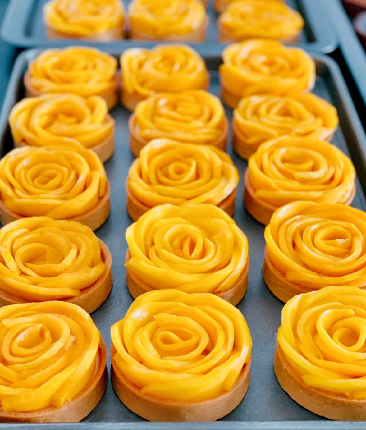 Mango Rosette Tart